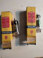 2 x Tubes, lampes TSF Philips PCL84 vintage valve tube amplifier NOS