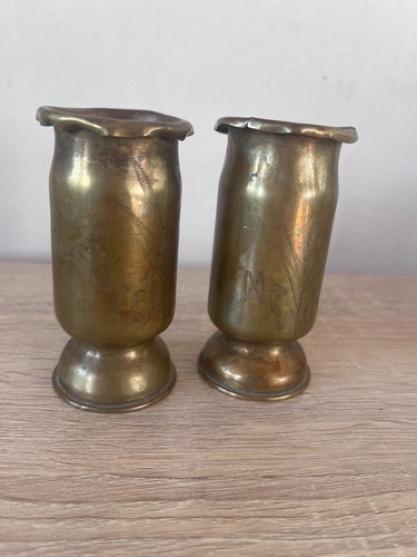 Paire vases art des tranchées - vases,