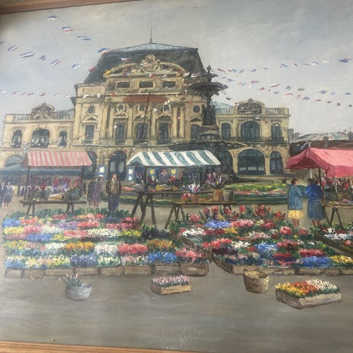 Huile sur toile marche - huile, aux