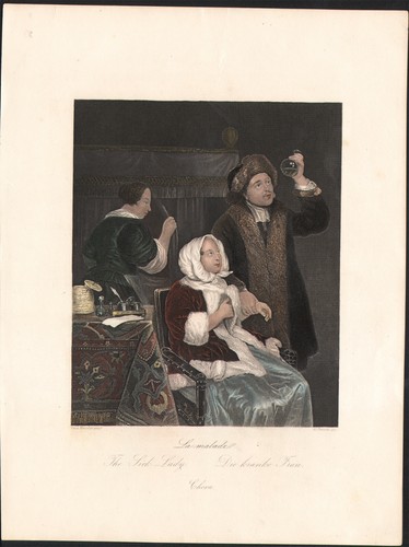 1860 gravure aquarellée - aquarellée, la