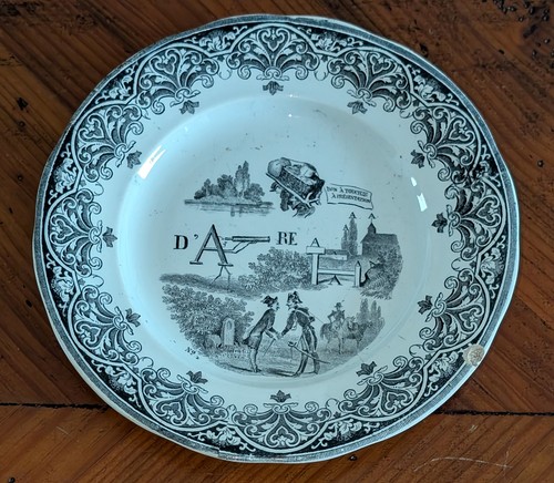Assiette proverbes rébus - assiette,