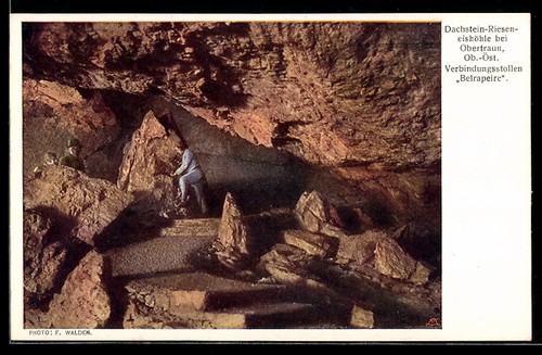 Carte postale grotte - , glace