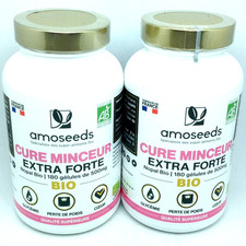 AMOSEEDS CURE MINCEUR 2x180 GELULES  03/2028 Bruleurs de Graisses PERTE DE POIDS