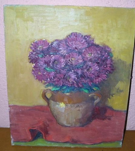Tableau ancien huile nature - tableau,