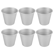 6 PièCes Aluminium Dariol Mouler Tasse de Cuisson Dariole Pudding Dessert C8325