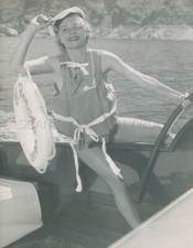 SEXY PIN-UP 1950s PHOTO ORIGINAL  MODEL : CHRIS BUSTY BIKINI LEGGY