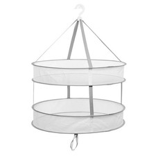  2 -Tiers Filet De Séchage Suspendu Lavage Linge Cintre Séchoir Intérieur