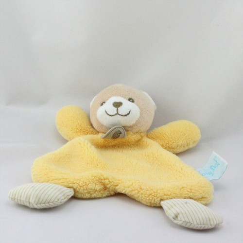 Doudou plat ours beige - , jaune