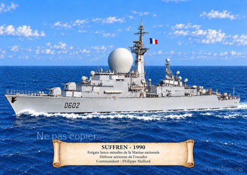Art print suffren 1990 fregate - suffren,