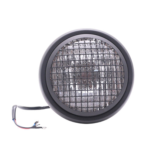 Black grill grid headlight - black,