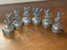 6 Porte Menus En Argent 800