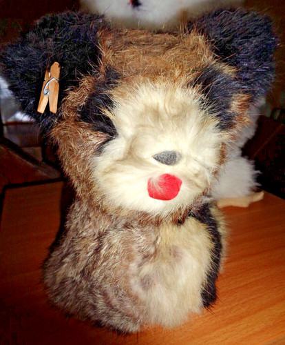 Chien vintage fourrure - /,