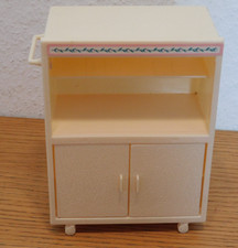 meuble servante ILOT à cuisine MATTEL 2373 poupée BARBIE SWEET ROSE KITCHEN 1985