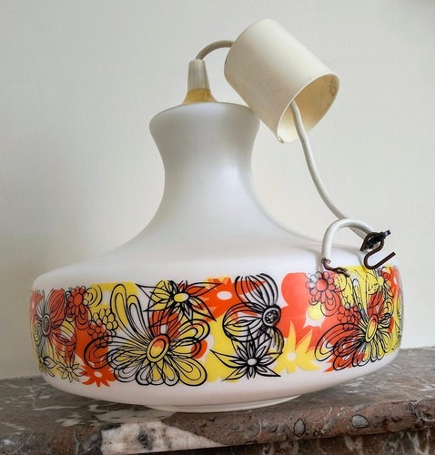 Suspension vintage opaline - suspension,