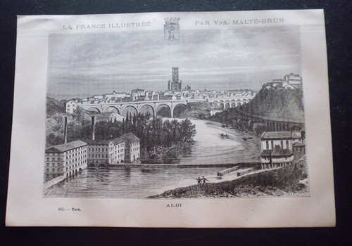 Gravure 1883 france - gravure,