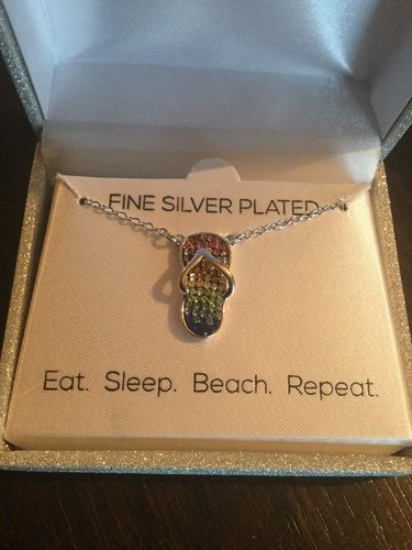 Fine silver plated flip flop - flip,