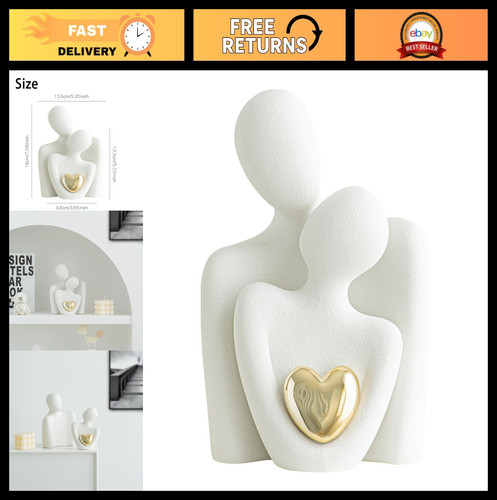 Ceramic couple statue modern - ceramic,
