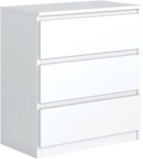 Commode Blanche Mat avec 3