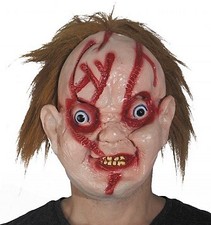 Masque latex poupée effrayante Adulte - Halloween
