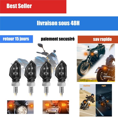 Clignotants moto led 12v - 12v, 4