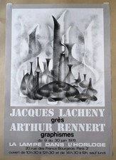 Lacheny/Rennert 1976 Affiche Exposition Galerie  La Lampe Dans L'horloge  Paris