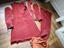 LOT SPAHIS PIOUPIOU POILU TISSU UNIFORME GARANCE POUR RESTAURATION RECONSTITUTIO