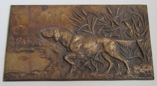 Chasse. Plaque en bronze