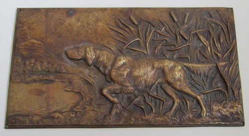 Chasse plaque bronze - chasse., en