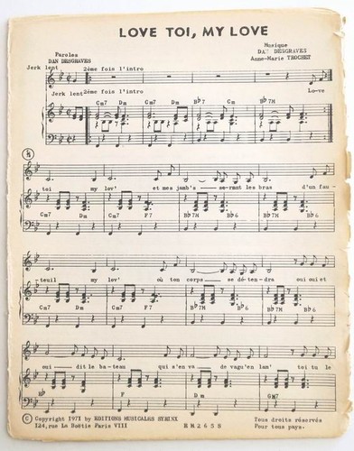 Partition vintage sheet music