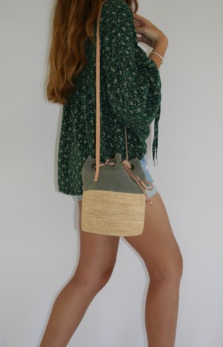 Sac seau raphia sol eole - sac,