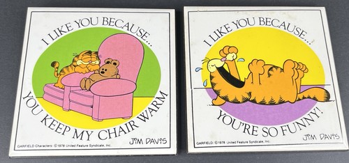 Vtg set garfield ceramic - garfield,