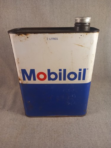 Ancien bidon huile mobiloil - bidon, d'huile