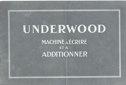 Underwood machine ecrire - à,