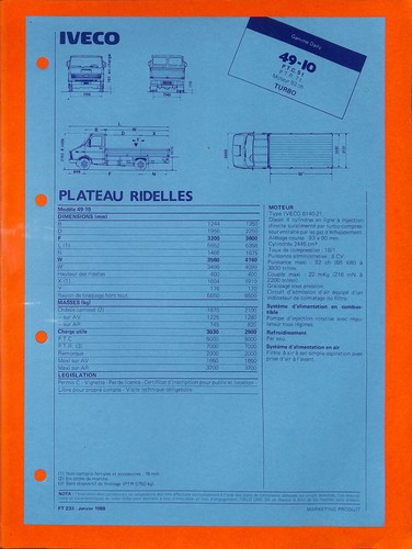 Iveco gamme daily plateau - daily, /