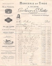 1902  MERCERIE A SUZOR A PARIS