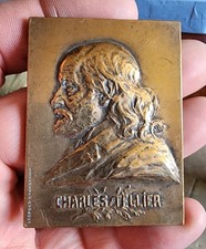 Plaque bronze charles - -,