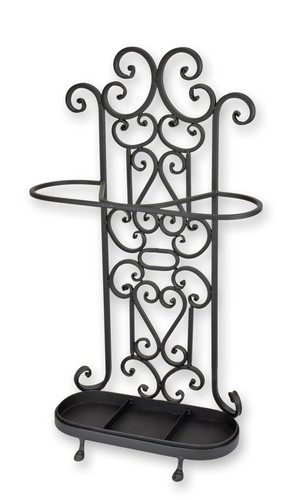 Porte parapluies fer noir - en,