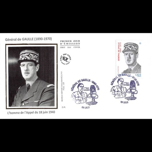 Fdc soie gal de gaulle - soie,