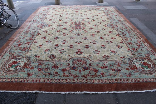 Tapis oriental laine marron - tapis,