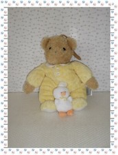 ✿ - Doudou Peluche Musicale Ours Beige Jaune Blanc Canard  Carter's