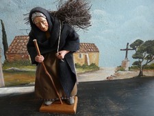 SANTON LISE BERGER LA VIEILLE FEMME AU FAGOT