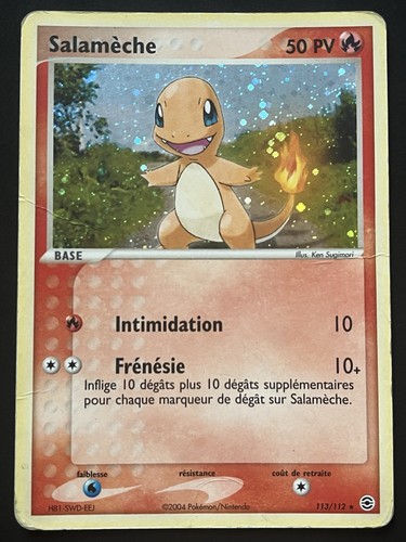 Carte pokémon salamèche - carte,