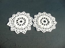 2 incrustations  ancienne en coton faite main époque art-déco