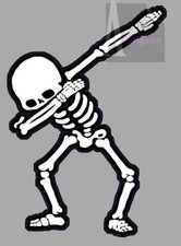 SKULL DAB DABBING SQUELETTE VW