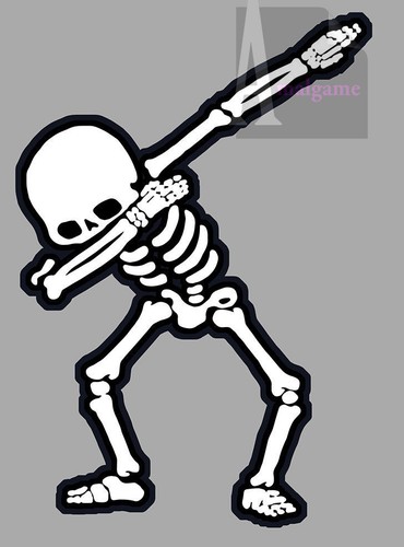 Skull dab dabbing squelette - squelette, vw