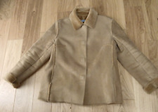 MANTEAU COURT Gérard DAREL NUBUCK fourré marron CARAMEL T40/M bouton pression