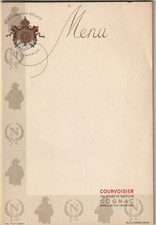 M67 MENU COURVOISIER fournisseur de l'Empereur  non écrit