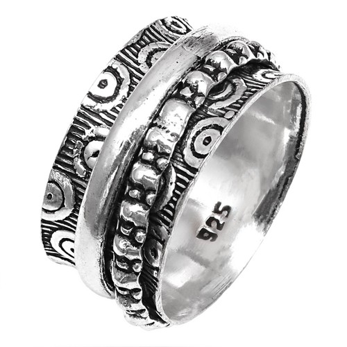 Bague toupie argent - bague,