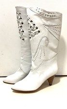 Bottes En Cuir Blanc  - Made