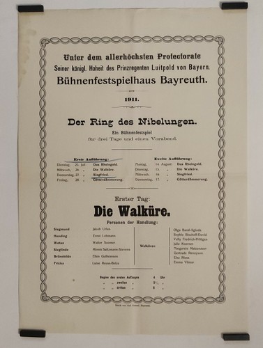 Bayreuth festival 1911 affiche - 1911,